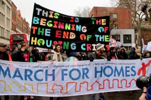 The March for Homes united council estate residents and campaigners across London and helped build more pressure on London's mayors (© London Intelligence 2015)