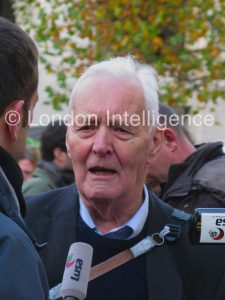 Tony Benn, veteran politician at the Occupy protests at St Paul's Cathedral © Paul Coleman, London Intelligence ®