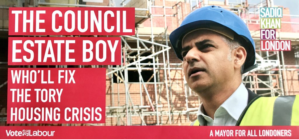 Mayor of London Sadiq Khan: mayoral candidacy campaign leaflet 2016