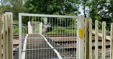 Chestnut Grove footpath level crossing in Nottinghamshire, England. (Photo: Network Rail).