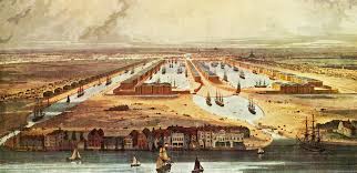 The West India Docks comprised two parallel stretches of water, both 2,600 feet long and between 400-500 feet wide; one, an Import Dock, and the other an Export Dock.